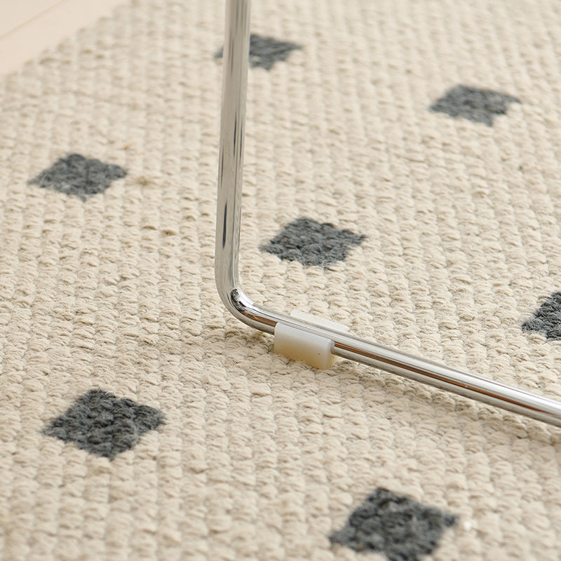 Modern Minimalist Cotton-Linen Steel Rectangular Bar Stool Backrest For Dining Room & Kitchen