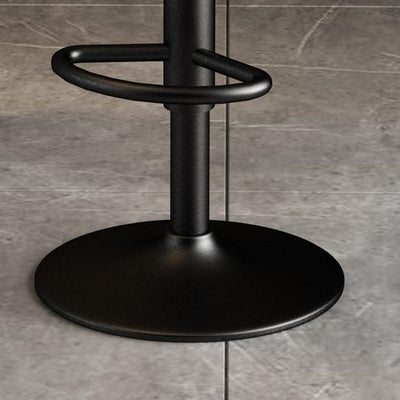 Contemporary Creative PU Leather Carbon Steel Dog-Shaped Rectangular Bar Stool Backrest Armless For Dining Room & Kitchen