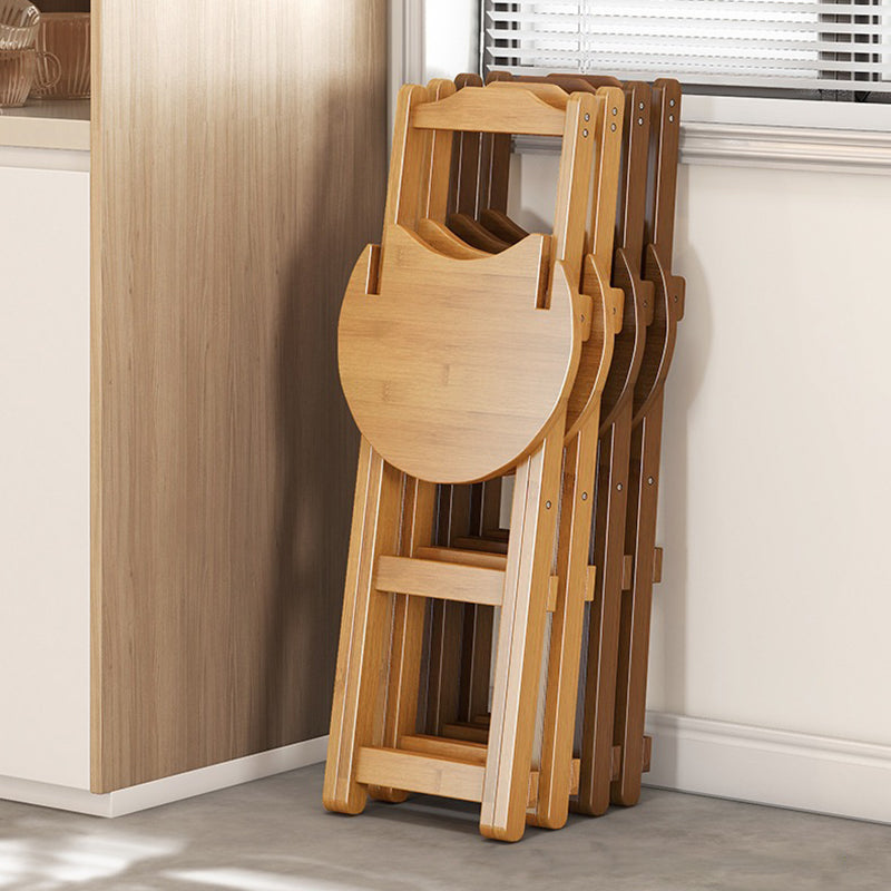 Traditional Rustic Solid Wood Rectangular Foldable Bar Stool For Dining Room & Kitchen