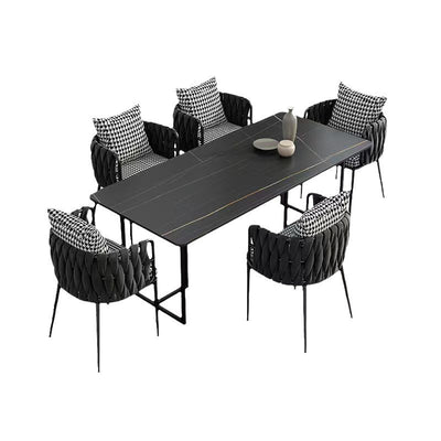 Modern Minimalist Rectangular Velvet Iron Vanity Stool Backrest Armrest For Bedroom