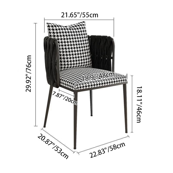Taburete de tocador rectangular minimalista moderno de terciopelo con respaldo y reposabrazos para dormitorio 