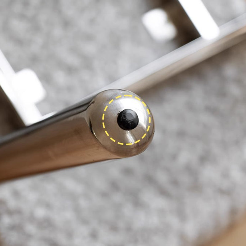 Modern Minimalist Curved Velvet Carbon Steel Vanity Stool Backrest Armless For Bedroom