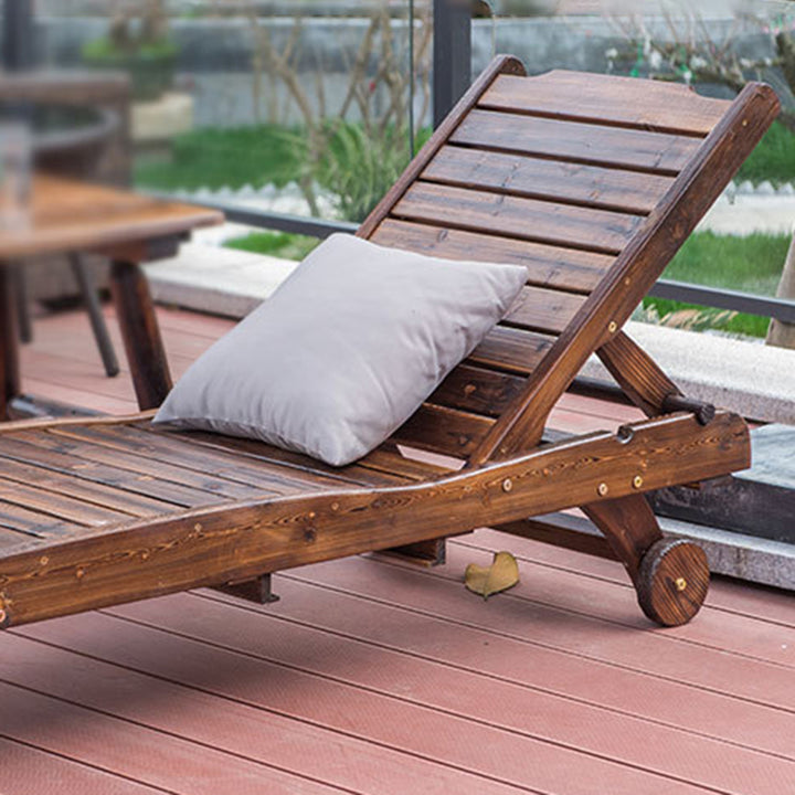 Traditional Rustic Cedar Rectangular Outdoor Coffee Table Recliner Adjustable Backrest For Outdoor