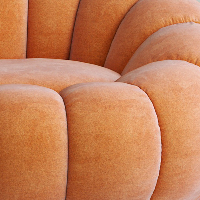 Modern Minimalist Curved Lambswool Tech Velvet Solid Wood Sofa Backrest Armrest For Living Room