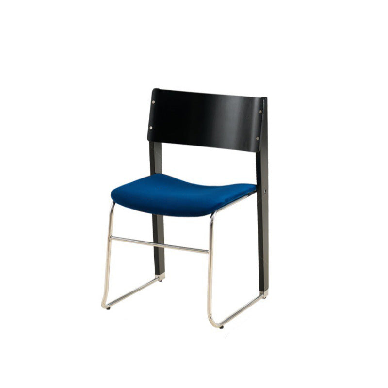 Modern Art Deco Rectangular Iron Solid Wood Boucle Fabric Velvet Dining Chair Backrest Armless For Dining Room &amp; Kitchen
