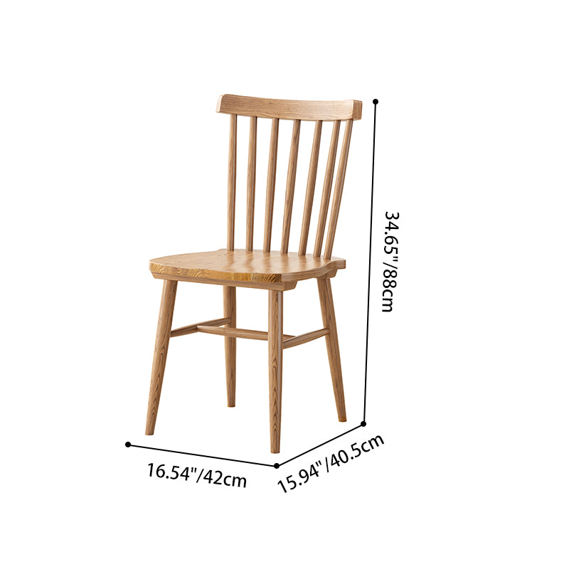 Chaise de salle à manger contemporaine en bois de frêne nord-américain nordique - Chaises à dossier rectangulaire pour salle à manger et cuisine 