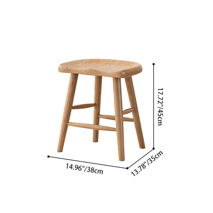 Silla de comedor con asiento de silla de montar de madera de fresno nórdica contemporánea de América del Norte - Sillas de madera curvadas para comedor y cocina 