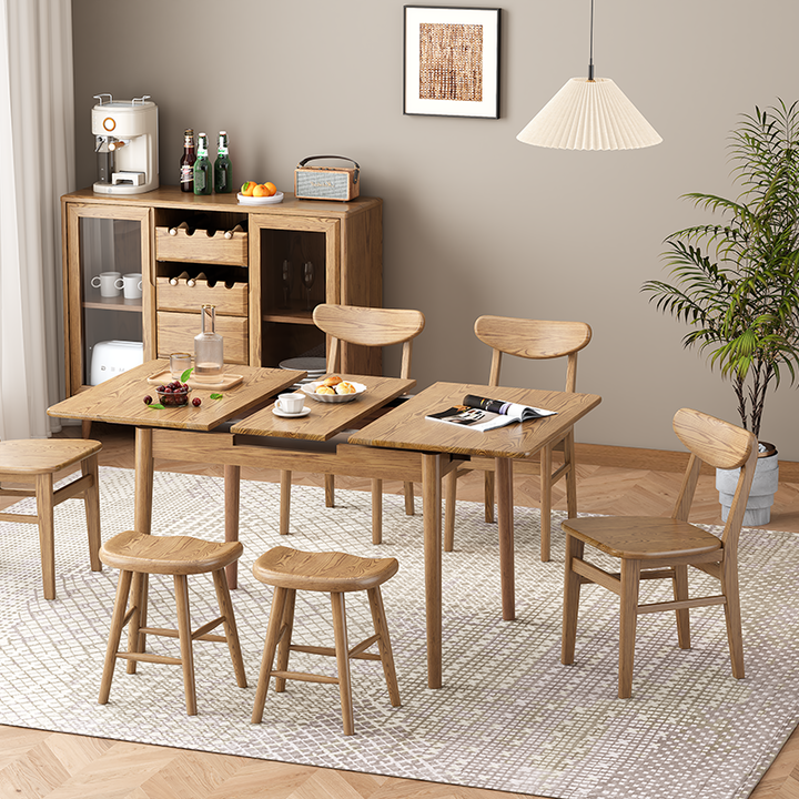 Silla de comedor con asiento de silla de montar de madera de fresno nórdica contemporánea de América del Norte - Sillas de madera curvadas para comedor y cocina 
