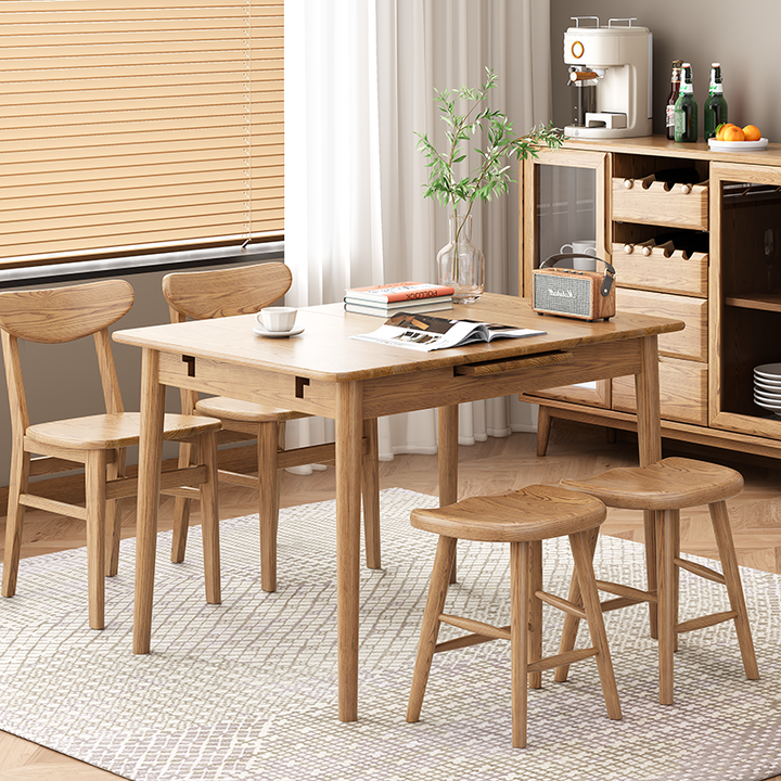 Zeitgenössischer nordischer nordamerikanischer Eschenholz-Sattelsitz-Esszimmerstuhl - Gebogene Holzstühle für Esszimmer &amp; Küche 