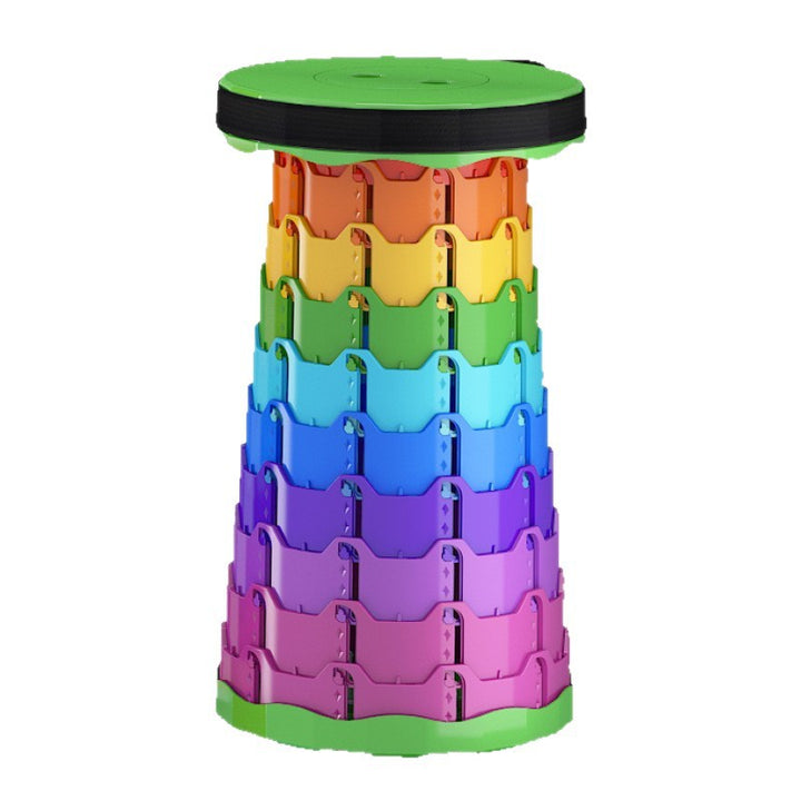 Tabouret pliant extensible cylindrique en PP, minimaliste moderne, pour l&