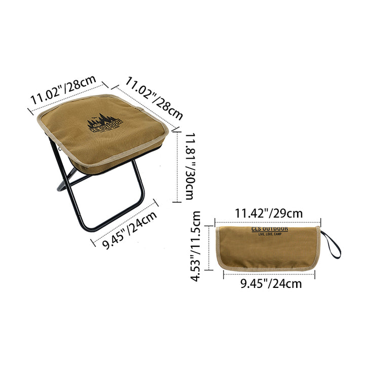 Tabouret pliant rectangulaire moderne minimaliste en aluminium Oxford pour l'extérieur 
