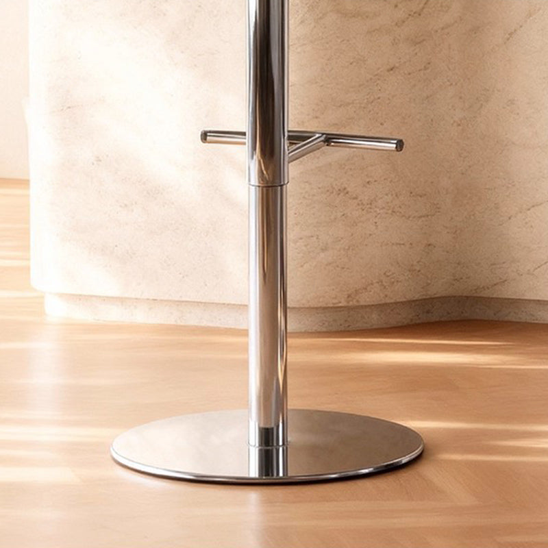 Moderner minimalistischer gebogener Stoff-Ökoleder-Edelstahl-Barhocker mit Rückenlehne und Armlehne für Esszimmer &amp; Küche 