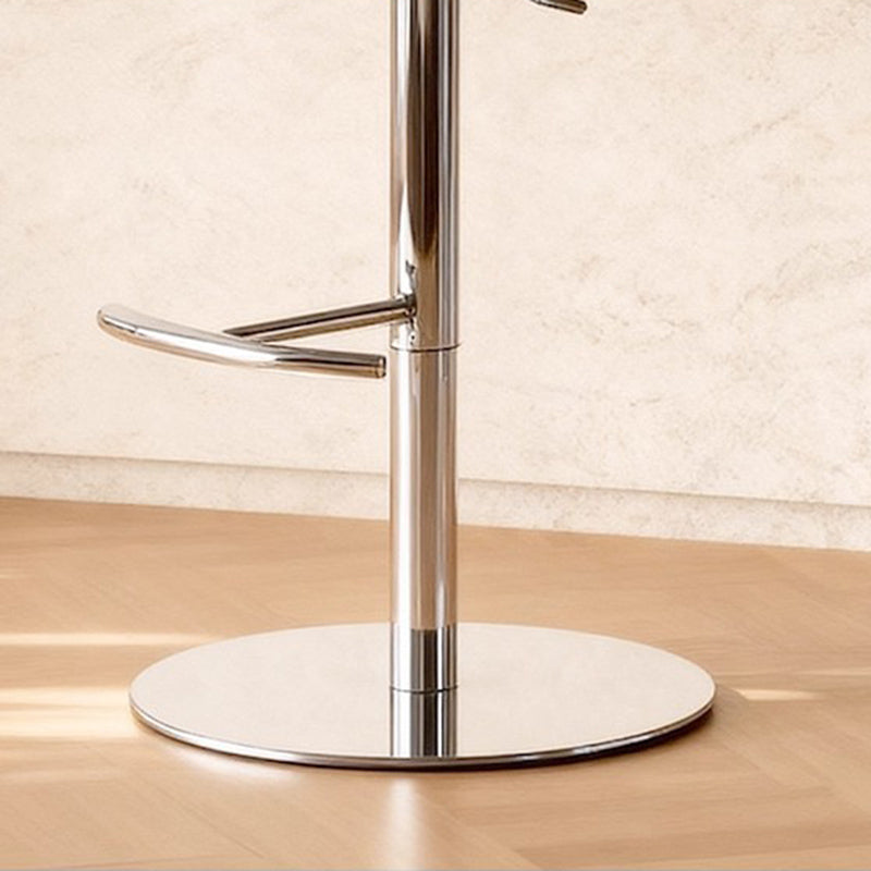 Moderner minimalistischer gebogener Stoff-Ökoleder-Edelstahl-Barhocker mit Rückenlehne und Armlehne für Esszimmer &amp; Küche 