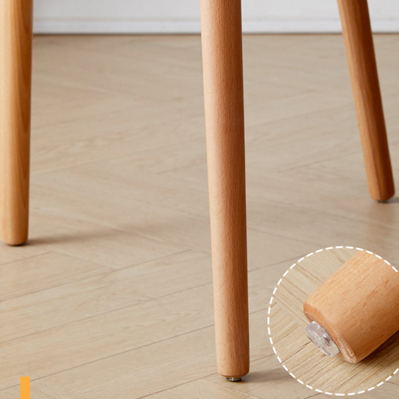 Chaise de salle à manger moderne minimaliste incurvée en PP et bois de hêtre, sans accoudoirs, pour salle à manger et cuisine 