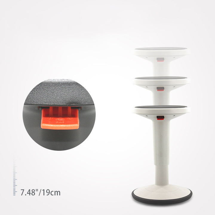 Tabouret de bar pivotant moderne minimaliste cylindrique en cuir PU, nylon et fibre de verre, sans dossier ni accoudoirs, pour salle à manger et cuisine 