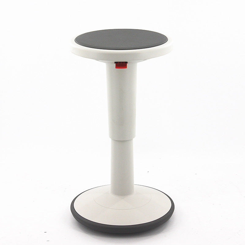 Tabouret de bar pivotant moderne minimaliste cylindrique en cuir PU, nylon et fibre de verre, sans dossier ni accoudoirs, pour salle à manger et cuisine 