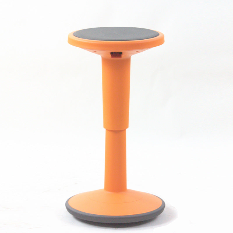 Tabouret de bar pivotant moderne minimaliste cylindrique en cuir PU, nylon et fibre de verre, sans dossier ni accoudoirs, pour salle à manger et cuisine 