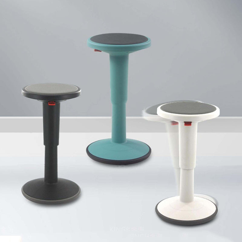 Tabouret de bar pivotant moderne minimaliste cylindrique en cuir PU, nylon et fibre de verre, sans dossier ni accoudoirs, pour salle à manger et cuisine 