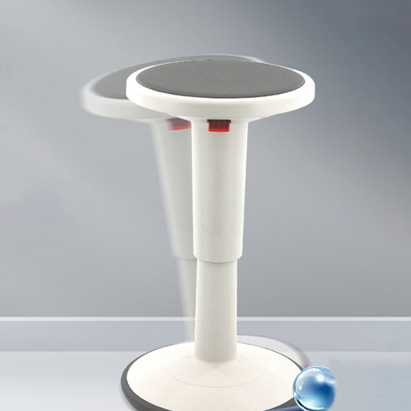 Tabouret de bar pivotant moderne minimaliste cylindrique en cuir PU, nylon et fibre de verre, sans dossier ni accoudoirs, pour salle à manger et cuisine 