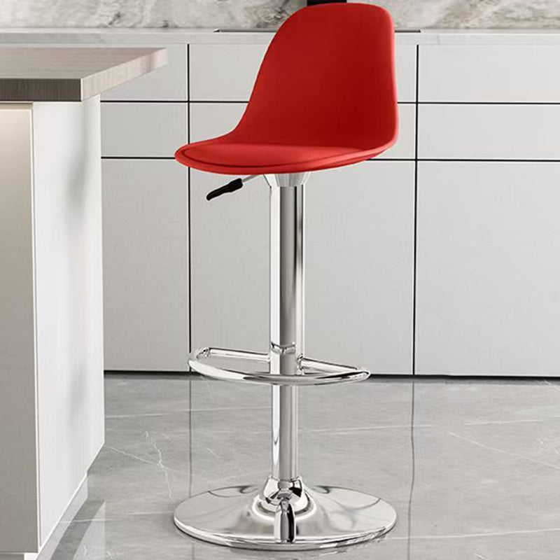 Moderner minimalistischer gebogener PP Edelstahl Kunstleder Barhocker Rückenlehne ohne Armlehnen für Esszimmer &amp; Küche 