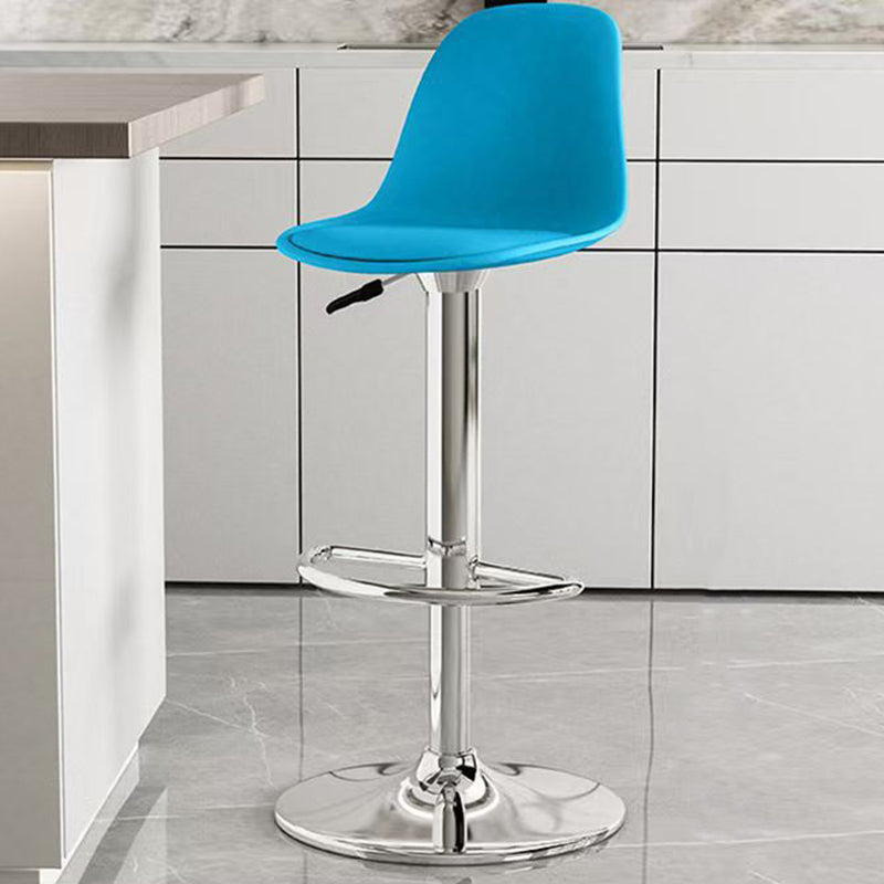 Moderner minimalistischer gebogener PP Edelstahl Kunstleder Barhocker Rückenlehne ohne Armlehnen für Esszimmer &amp; Küche 