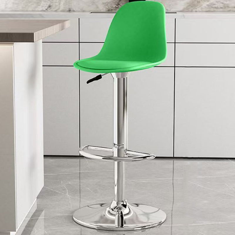 Moderner minimalistischer gebogener PP Edelstahl Kunstleder Barhocker Rückenlehne ohne Armlehnen für Esszimmer &amp; Küche 