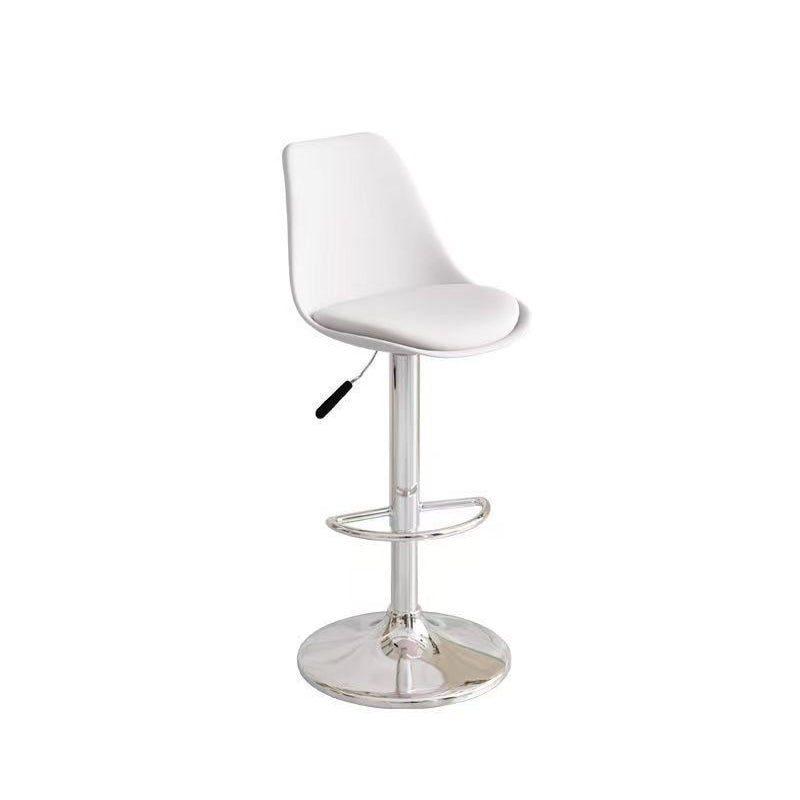Moderner minimalistischer gebogener PP Edelstahl Kunstleder Barhocker Rückenlehne ohne Armlehnen für Esszimmer &amp; Küche 