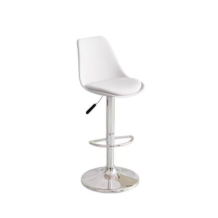 Moderner minimalistischer gebogener PP Edelstahl Kunstleder Barhocker Rückenlehne ohne Armlehnen für Esszimmer &amp; Küche 