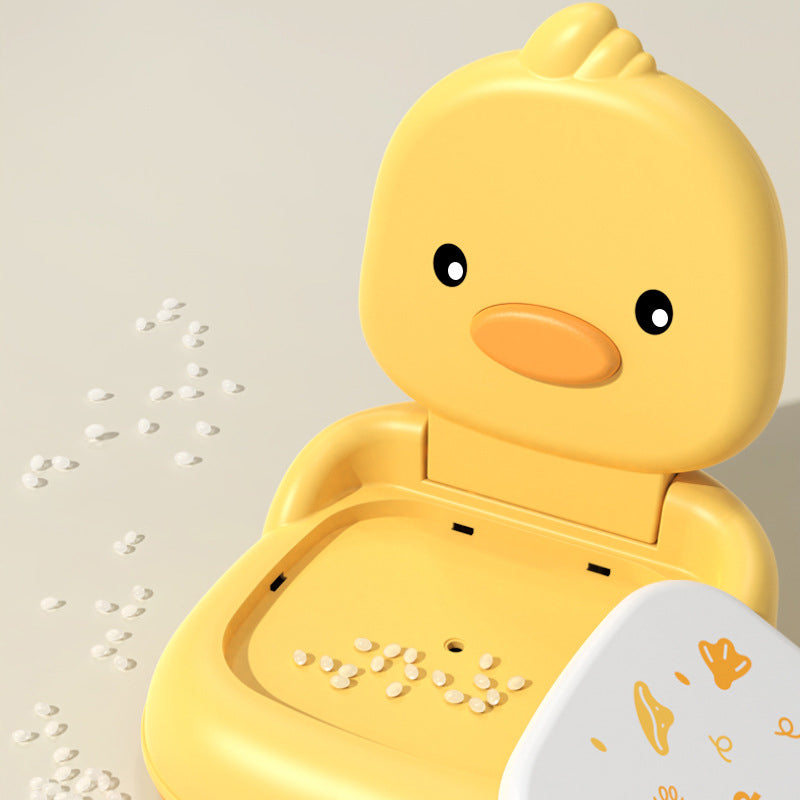 Zeitgenössischer kreativer runder Entenförmiger PP TPE PU Leder PVC höhenverstellbarer Kinder-Esszimmerstuhl Rückenlehne ohne Armlehnen für Esszimmer &amp; Küche 