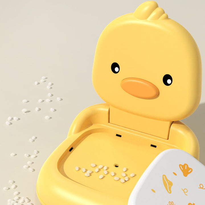 Zeitgenössischer kreativer runder Entenförmiger PP TPE PU Leder PVC höhenverstellbarer Kinder-Esszimmerstuhl Rückenlehne ohne Armlehnen für Esszimmer &amp; Küche 