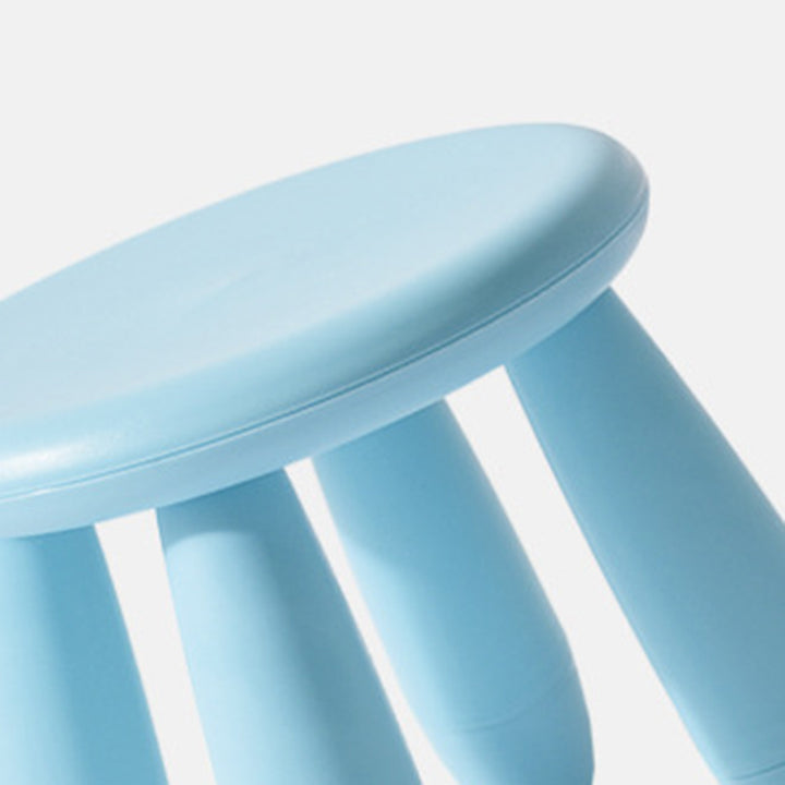 Tabouret bas cylindrique minimaliste moderne en PP pour enfant, sans dossier ni accoudoirs, pour salon 