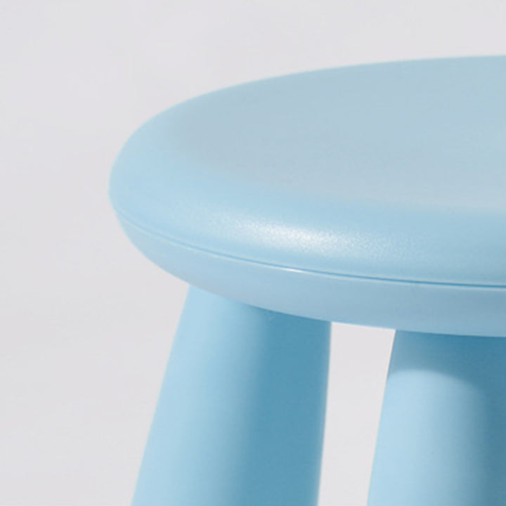 Tabouret bas cylindrique minimaliste moderne en PP pour enfant, sans dossier ni accoudoirs, pour salon 