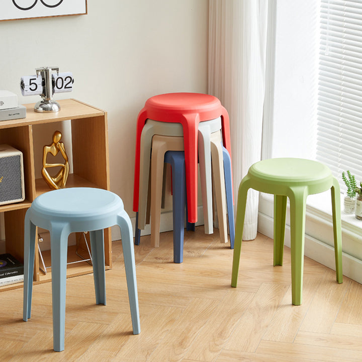 Moderne minimalistische zylindrische LHFPP Esszimmerstuhl ohne Rückenlehne und Armlehnen für Esszimmer &amp; Küche 