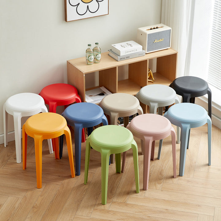 Moderne minimalistische zylindrische LHFPP Esszimmerstuhl ohne Rückenlehne und Armlehnen für Esszimmer &amp; Küche 