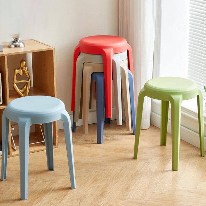 Moderne minimalistische zylindrische LHFPP Esszimmerstuhl ohne Rückenlehne und Armlehnen für Esszimmer &amp; Küche 