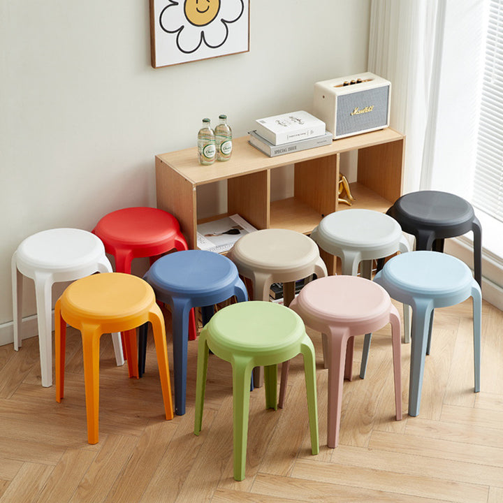 Moderne minimalistische zylindrische LHFPP Esszimmerstuhl ohne Rückenlehne und Armlehnen für Esszimmer &amp; Küche 