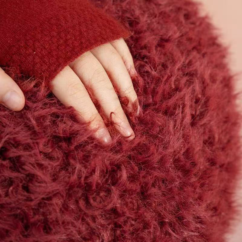 Taburete bajo sin respaldo ni brazos para niños, cilíndrico, redondo, contemporáneo, creativo, con partículas de EPP, de lana corta, para sala de estar 
