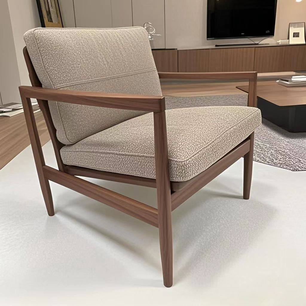 Tradicional Vintage Rectangular Imitación de Cuero Aceitado Terciopelo Silla de Acento de Madera de Caucho Respaldo Reposabrazos Para Sala de Estar 
