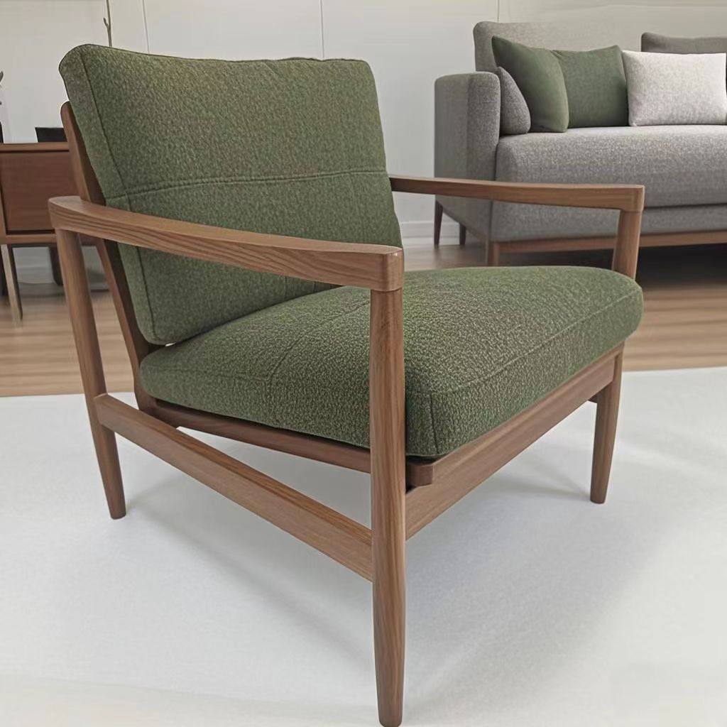 Tradicional Vintage Rectangular Imitación de Cuero Aceitado Terciopelo Silla de Acento de Madera de Caucho Respaldo Reposabrazos Para Sala de Estar 