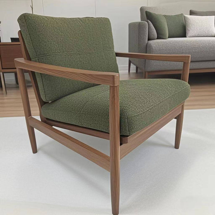 Tradicional Vintage Rectangular Imitación de Cuero Aceitado Terciopelo Silla de Acento de Madera de Caucho Respaldo Reposabrazos Para Sala de Estar 