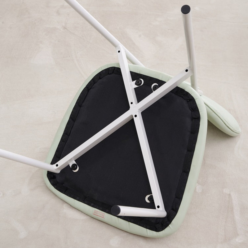 Chaise de salle à manger contemporaine nordique rectangulaire triangulaire en cuir microfibre et acier au carbone, sans accoudoirs, avec dossier, pour salle à manger et cuisine 