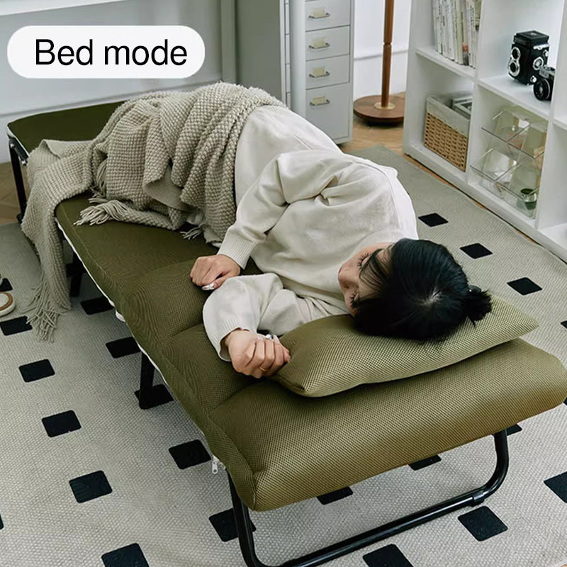 Chaise de bureau pliable rectangulaire minimaliste moderne en tissu mesh respirant avec structure en acier, dossier et accoudoirs, pour la maison et le bureau 