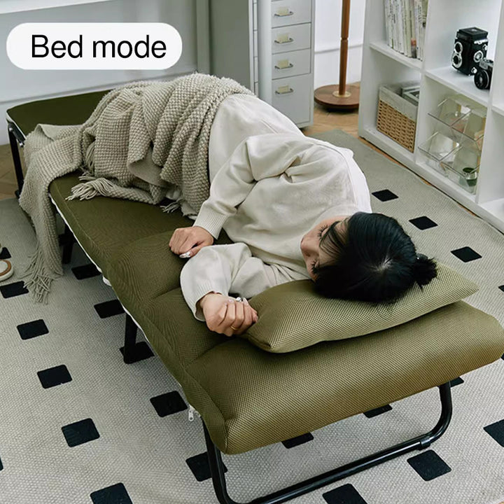 Chaise de bureau pliable rectangulaire minimaliste moderne en tissu mesh respirant avec structure en acier, dossier et accoudoirs, pour la maison et le bureau 