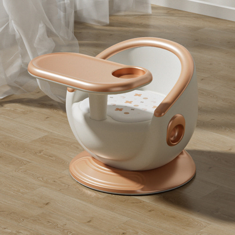 Chaise de salle à manger pour enfants contemporaine créative à dossier incurvé sphérique en PP/PVC, sans accoudoirs, pour salle à manger et cuisine 