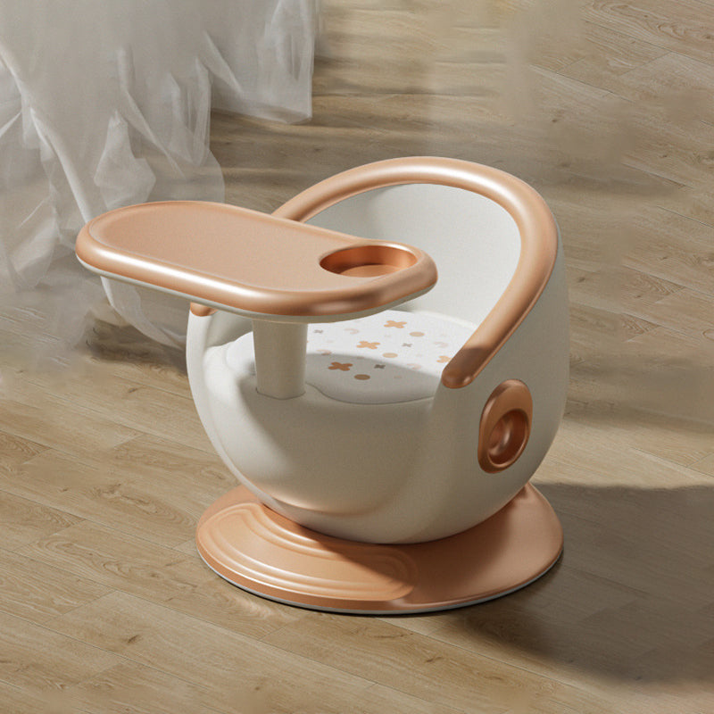 Chaise de salle à manger pour enfants contemporaine créative à dossier incurvé sphérique en PP/PVC, sans accoudoirs, pour salle à manger et cuisine 