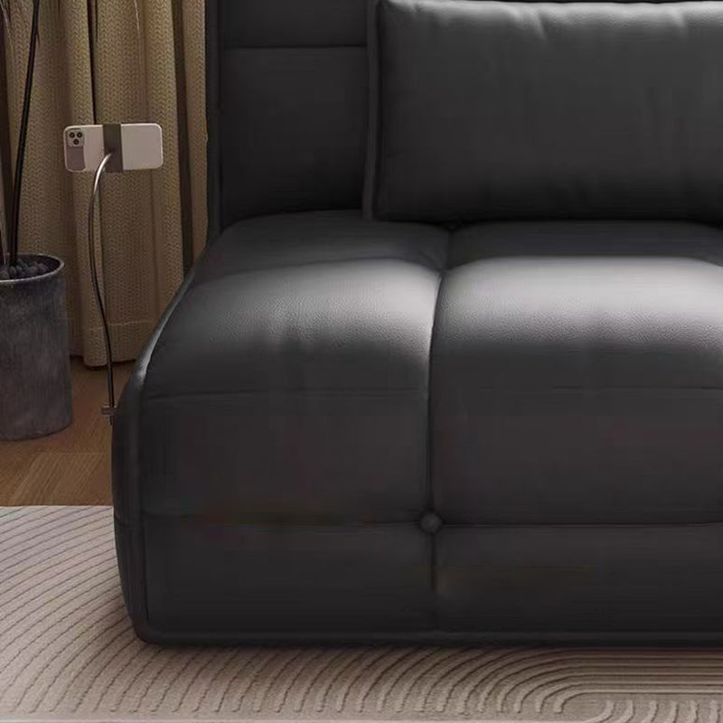 Modern Minimalist Rectangular Faux Leather Carbon Steel Foldable Accent Chair Backrest Armless For Living Room