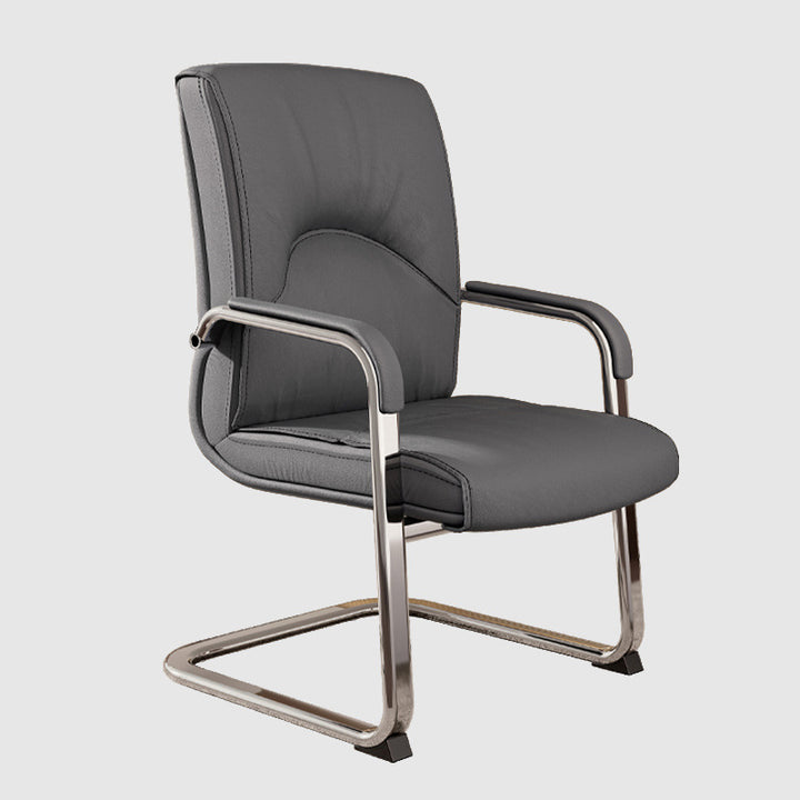 Modern Minimalist Rectangular Bow-Shaped Mesh Fabric Microfiber Leather Solid Wood PP Steel Desk Chair Backrest Armrest For Home Office
