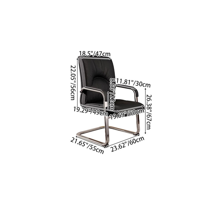 Modern Minimalist Rectangular Bow-Shaped Mesh Fabric Microfiber Leather Solid Wood PP Steel Desk Chair Backrest Armrest For Home Office
