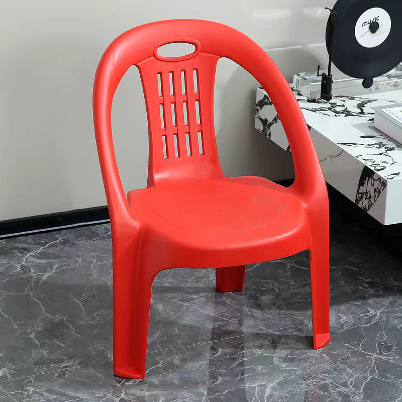 Tabouret bas empilable pour enfants en PP, moderne, minimaliste et courbé, sans dossier ni accoudoirs, pour salon 