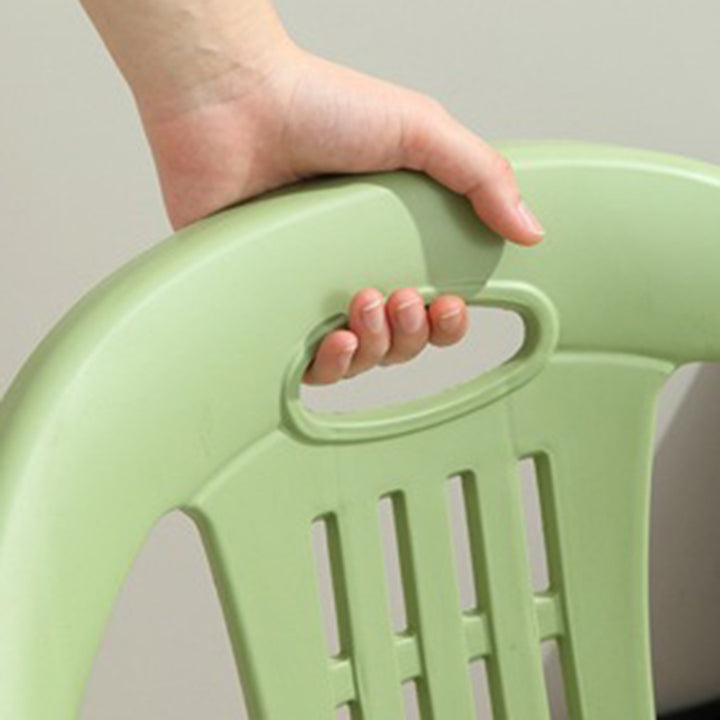 Tabouret bas empilable pour enfants en PP, moderne, minimaliste et courbé, sans dossier ni accoudoirs, pour salon 